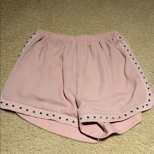 soprano pink studded shorts